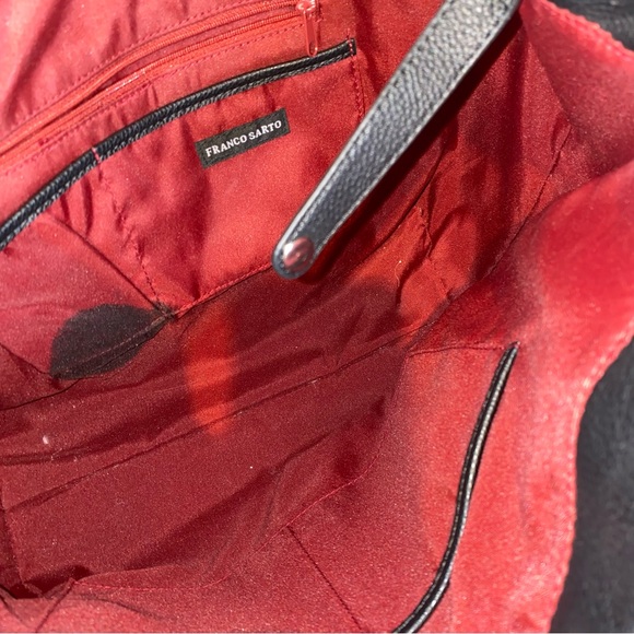 Franco Sarto moc Croc Faux leather shoulder tote handbag NWOT compartments lined - Picture 7 of 10